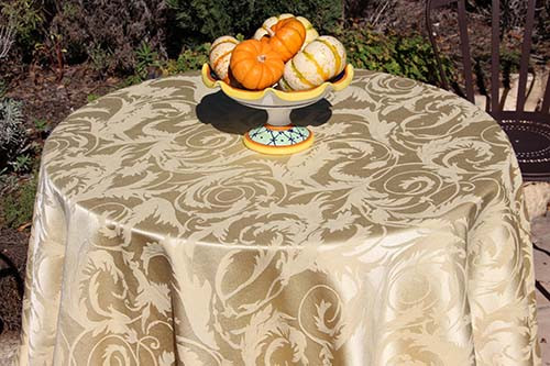120 Round Melrose Tablecloth