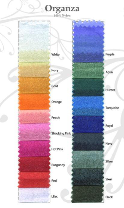 Sparkling Organza Swatch Card & Sample