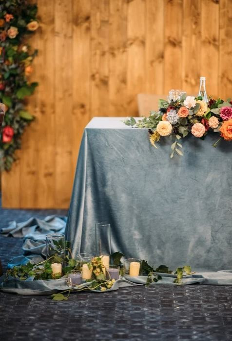 90" x 132" Rectangular Velvet Rental Tablecloth