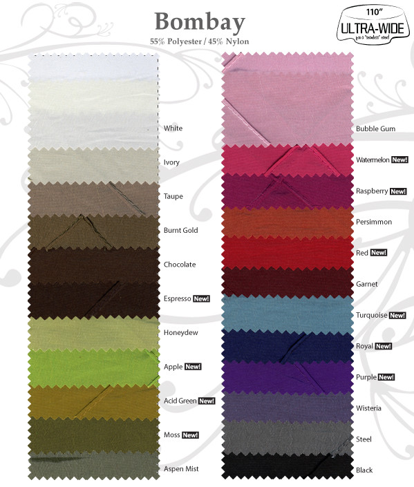 Bombay Pintuck Swatch Card
