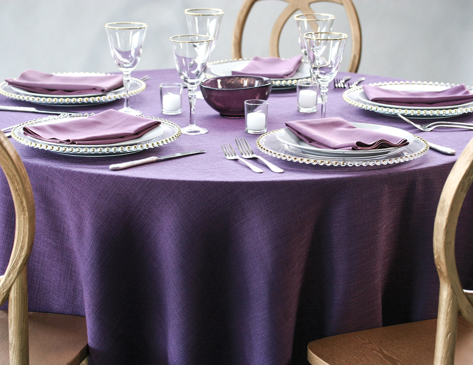 132" Round Panama Rental Tablecloth