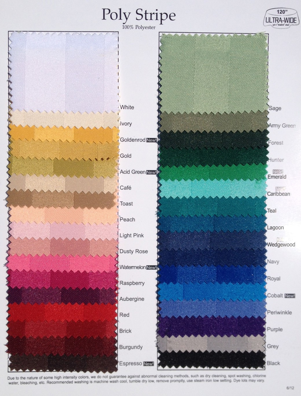 Poly Stripe Swatch card