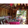 Rental Poly Premier 96 Round Tablecloth Arrangement  hot pink