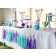 White 8 foot table for outdoor wedding party and reception-white