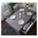90 x 90 square event reception tablecloths in silver