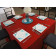 72 x 72 premier polyester tablecloths for wedding head table holiday red
