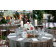 120 round Bombay pintuck rental outdoor linens
