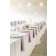 White 8 foot table for outdoor wedding party and reception-white lilac napkins