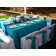 90 x 90 square event reception tablecloths in turquoise