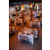 54 x 54 Premier Square Tablecloth Arrangement White Overlay