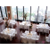 54 x 54 Premier Square Tablecloth Arrangement White Overlay