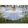Spun Poly White Round Tablecloth North Daokota
