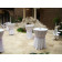 white tablecloths for highboy tables