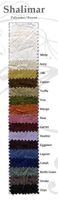 Shalimar Rental Swatch Colors