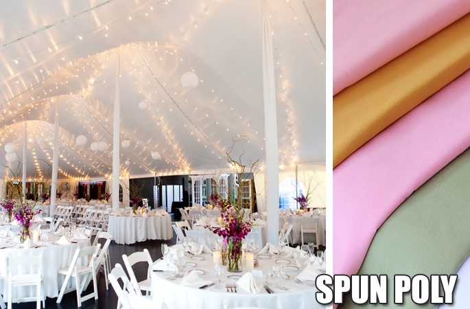 Spun polyester rental linens Spun Polyester rental photo